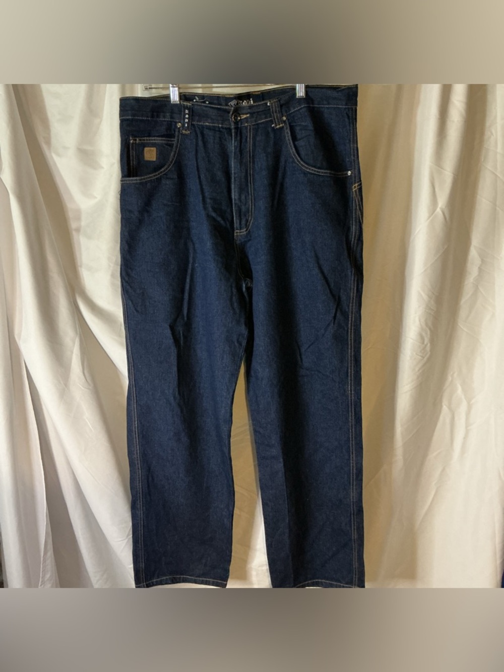 Kani Jeans W38 L33 Dark Wash Carpenter Style Denim 100% Cotton - Picture 2 of 8